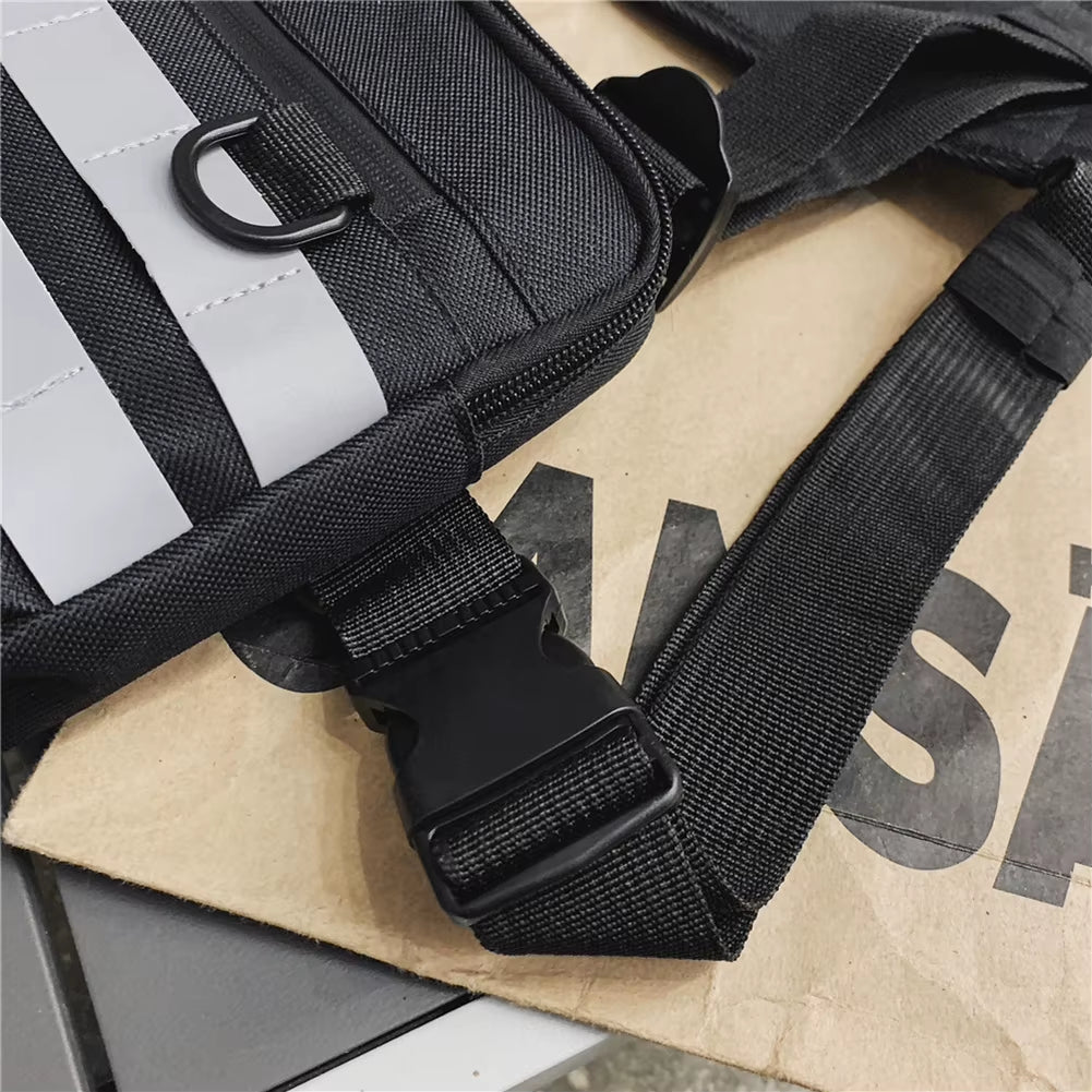 Multi-Function Chest Bags Men Women Oxford Cloth Vest Hip-Hop Street Belt Pouch