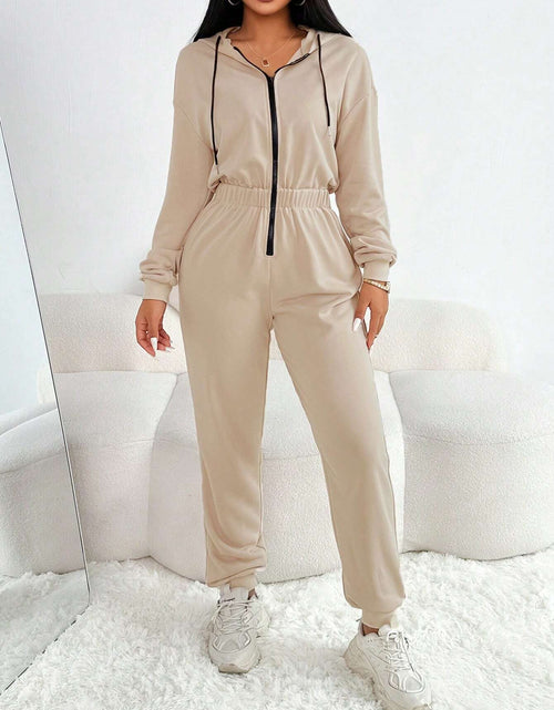 Load image into Gallery viewer, Vavabold Autumn Casual Drawstring Hooded Waist Jumpsuit Fall Cloth for Women
