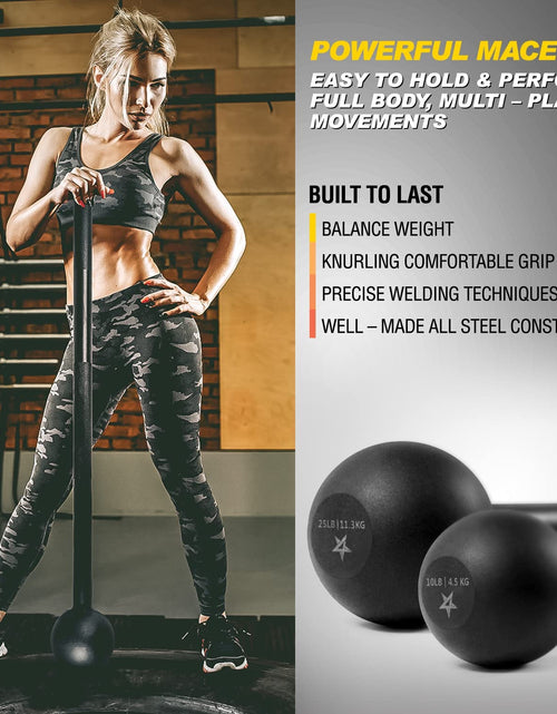 Load image into Gallery viewer, Steel Mace Bell for Strength Training - Support Full Body, Muscles, Shoulder, Grips &amp; Forearms Workouts to Rehabilitation, Stretching 5, 7, 10, 15, 20, 25, 30Lb for Woman &amp; Man
