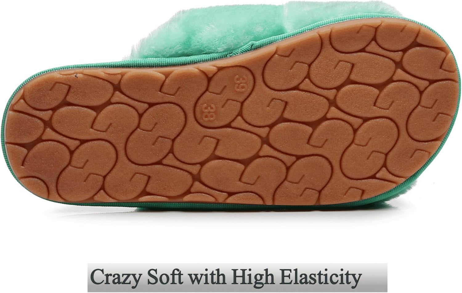 Women'S Fuzzy Fluffy House Slippers Cute Plush Memory Foam Shoes Cross Band Indoor Outdoor Open Toe Sandals