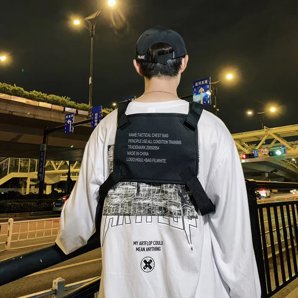 Multi-Function Chest Bags Men Women Oxford Cloth Vest Hip-Hop Street Belt Pouch