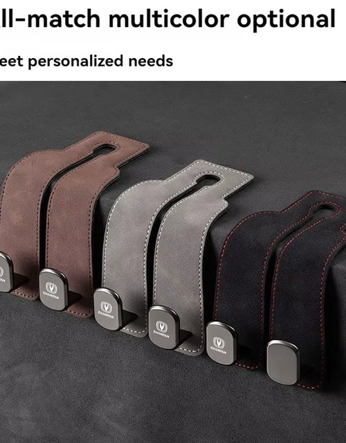 Load image into Gallery viewer, Luxury Suede Double Hook Organizer – Premium Rear Seat Backrest Hook for Changan CS Series &amp; Eado
