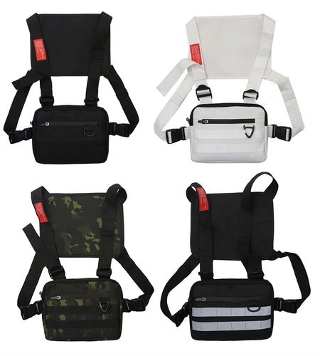 Multi-Function Chest Bags Men Women Oxford Cloth Vest Hip-Hop Street Belt Pouch