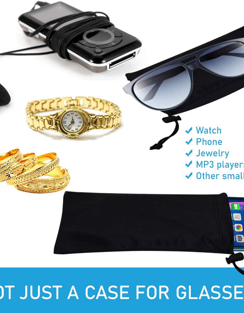 Load image into Gallery viewer, Sunglasses Pouch Soft Slim Glasses and Phone Case with Drawstring Closure
