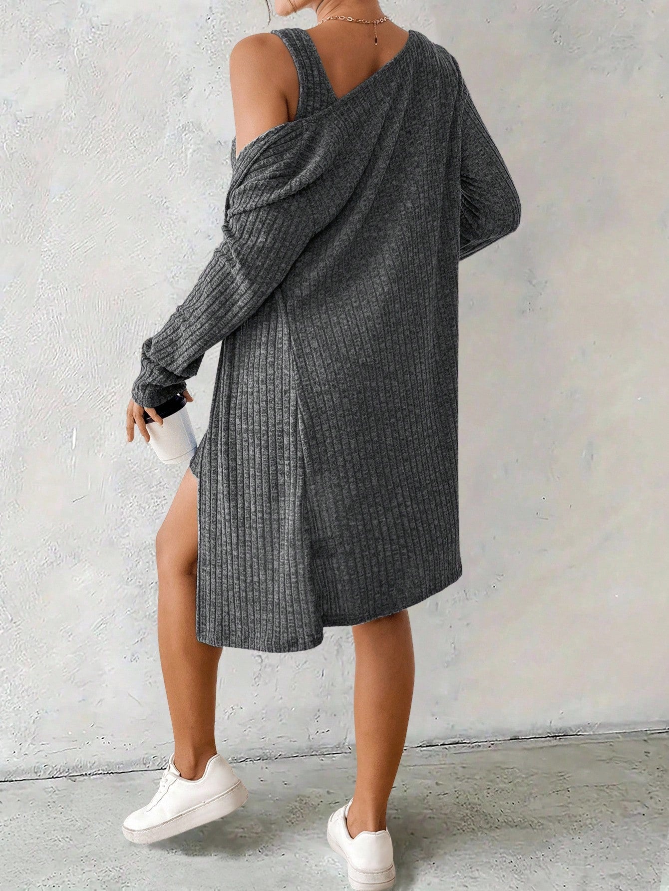 Calvaya Women'S Sexy 2Pcs Dress Set, Blue, Autumn/Winter