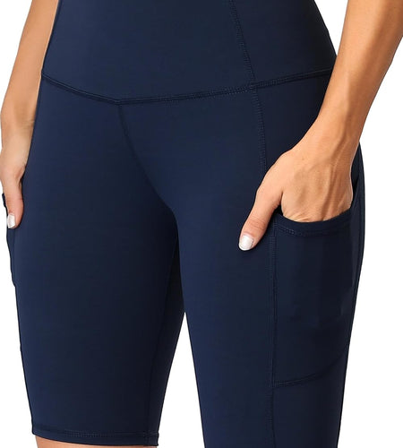 Women'S Short Yoga Side Pockets High Waist Workout Running Shorts