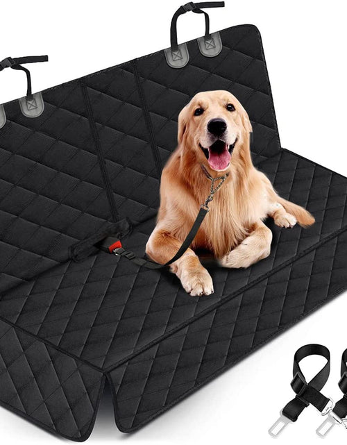 Load image into Gallery viewer, Dog Car Seat Cover, Back Seat Cover for Dogs Pet Car Seat Protector Waterproof Bench Car Seat Cover, Non-Slip Reat Seat Cover Fits Middle Armrest for Most Cars Trucks Suvs - Black
