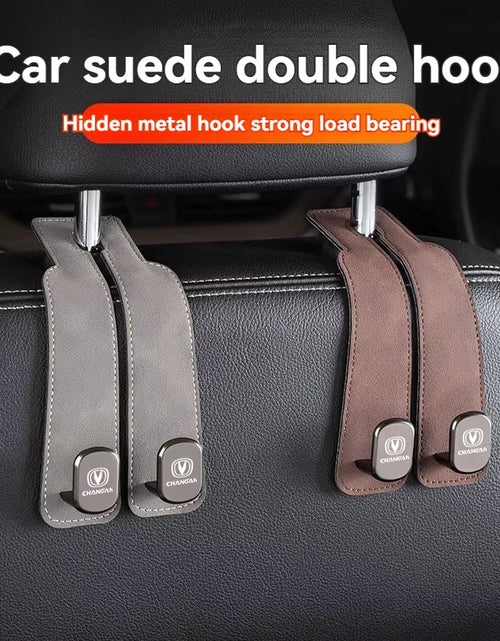 Load image into Gallery viewer, Luxury Suede Double Hook Organizer – Premium Rear Seat Backrest Hook for Changan CS Series &amp; Eado
