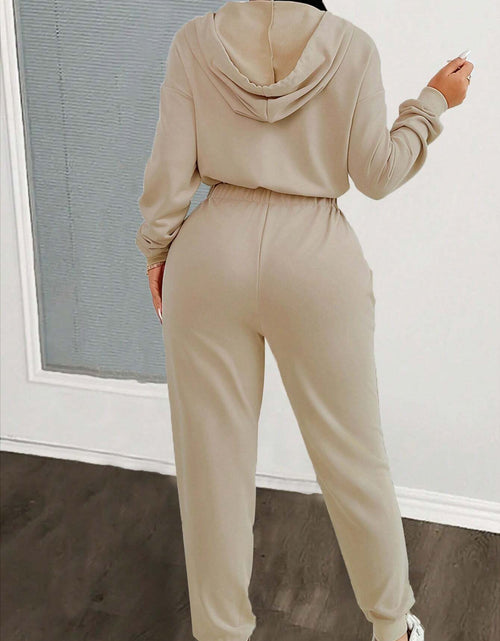 Load image into Gallery viewer, Vavabold Autumn Casual Drawstring Hooded Waist Jumpsuit Fall Cloth for Women
