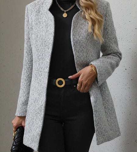 LUNE Open Front Overcoat Fall Winter Cloth for Women