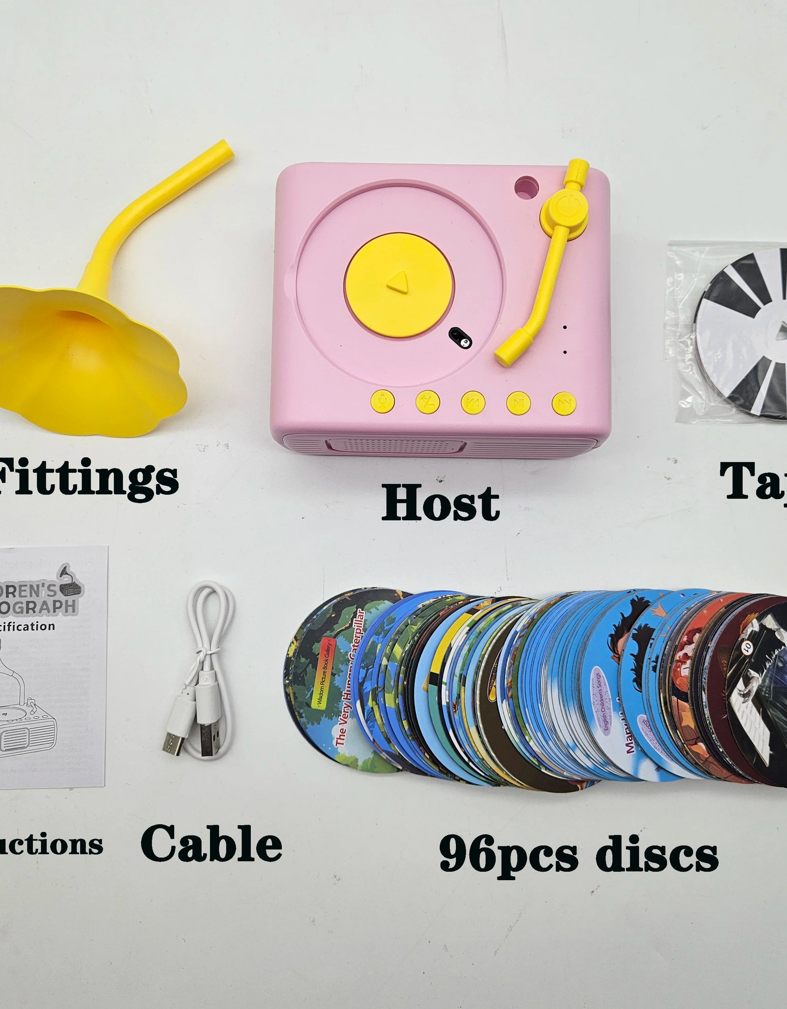 StoryTunes Junior – Children’s Phonograph Music & Story Player with 96 Learning Cards