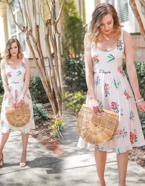 Load image into Gallery viewer, Womens Bamboo Handbag Handmade Large Tote Bag
