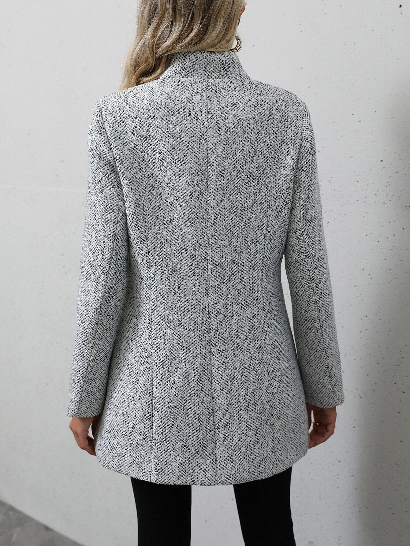 LUNE Open Front Overcoat Fall Winter Cloth for Women