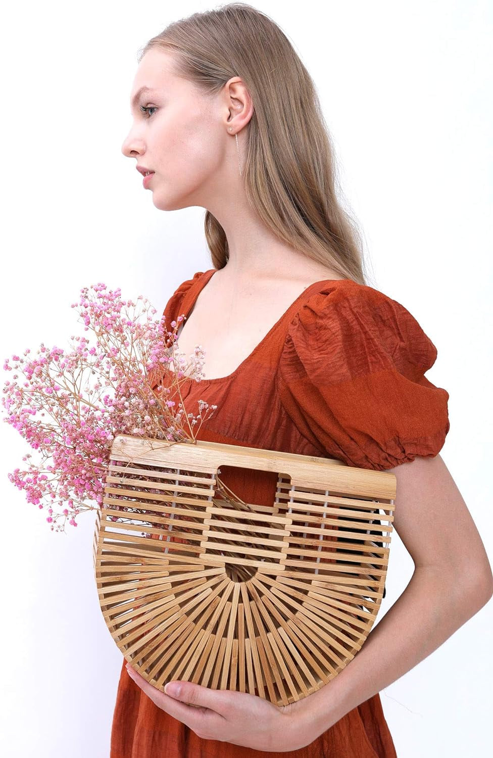 Womens Bamboo Handbag Handmade Large Tote Bag