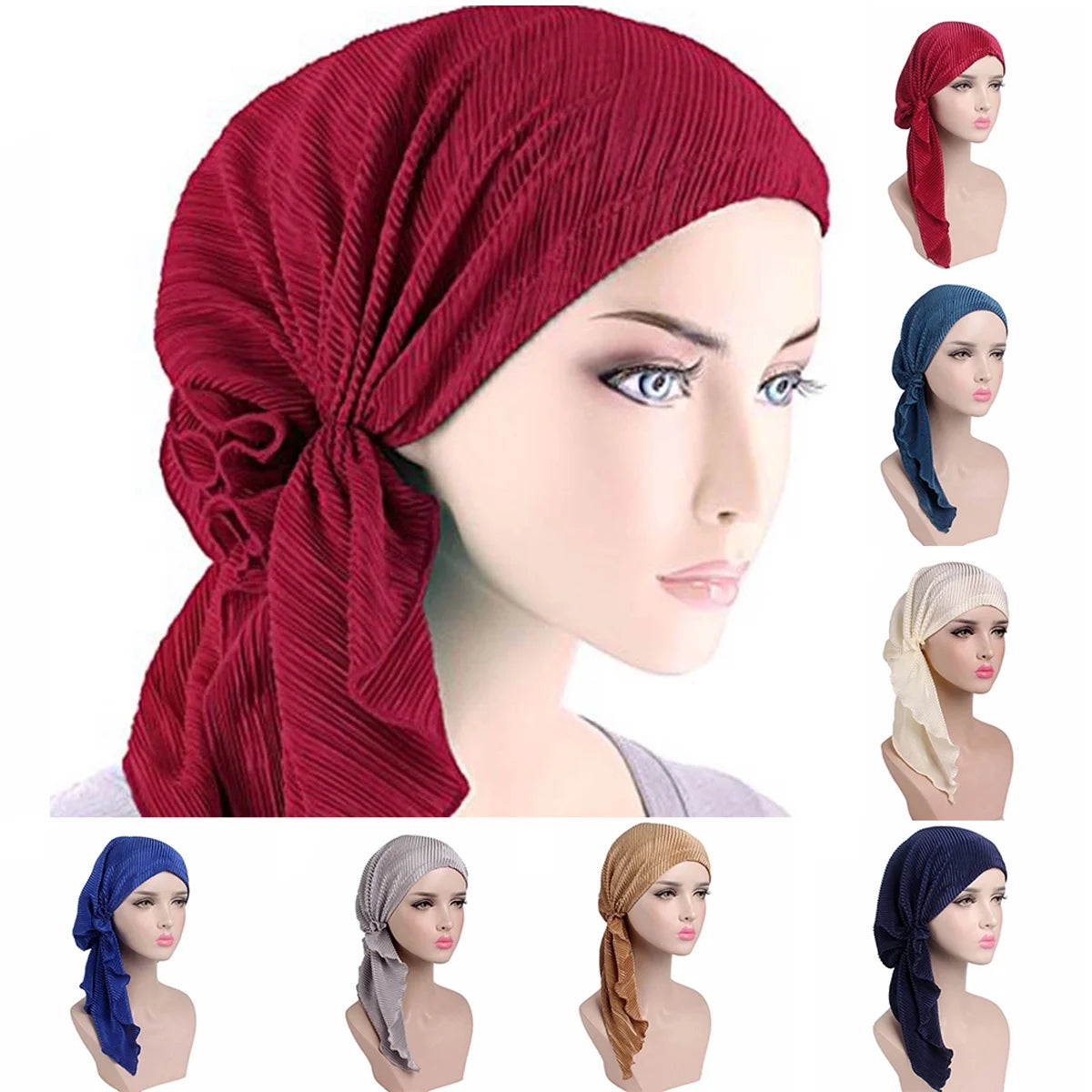 Head Wraps for Black Women Turban Headwraps Stretchy African Hair Wraps Jersey Head Scarf Tie Headbands