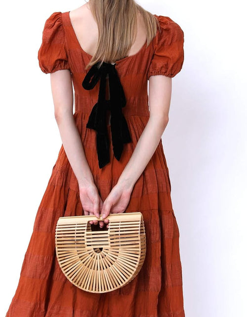 Load image into Gallery viewer, Womens Bamboo Handbag Handmade Large Tote Bag
